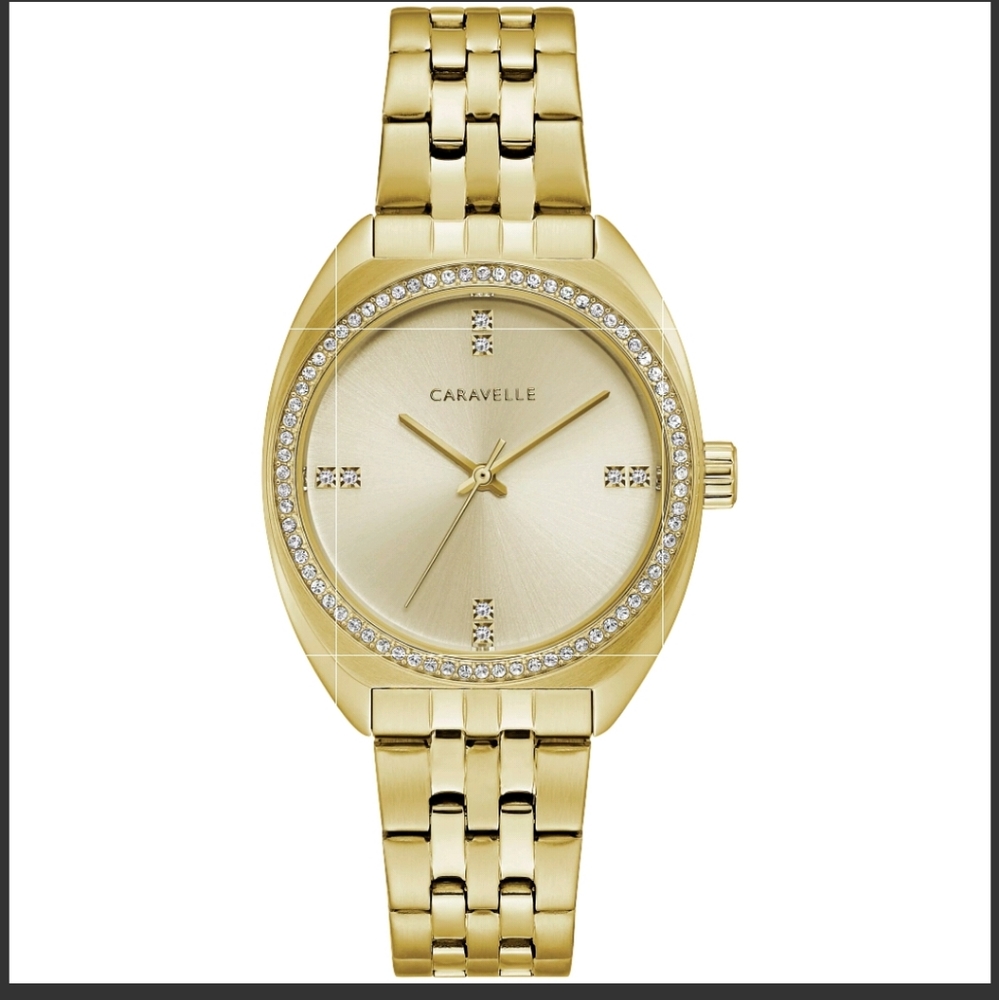 CARAVELLE BY BULOVA RETRO GOLD DIAMOND…